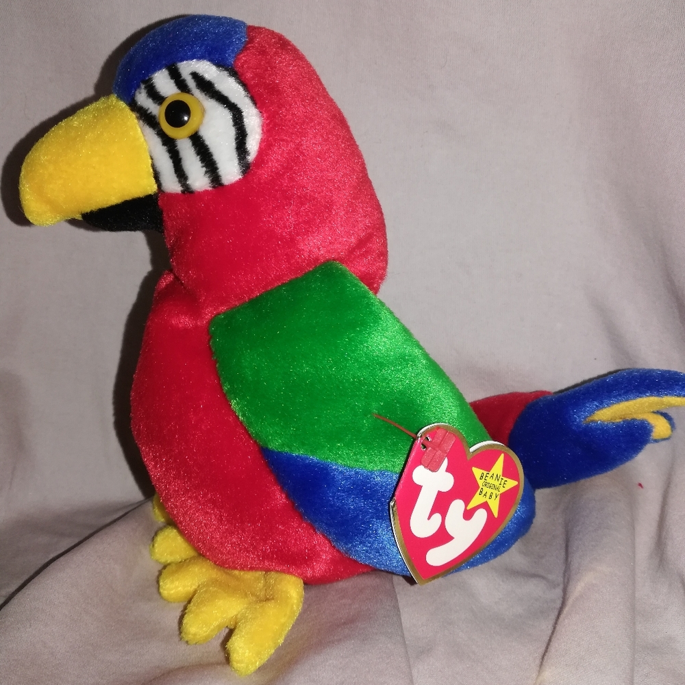 Vintage TY Beanie Baby 'Jabber' the Parrot